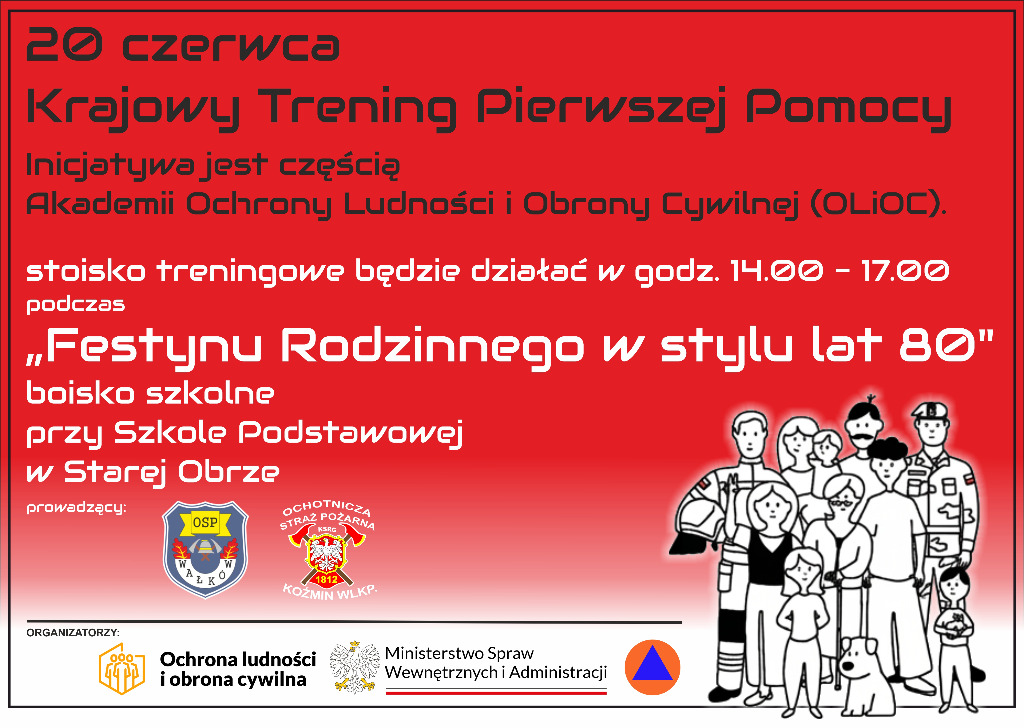 20 czerwca odbędzie się krajowy trening pierwszej pomocy